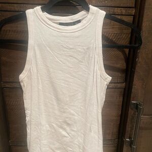 Rachel Zoe White Ribbed Tank Top